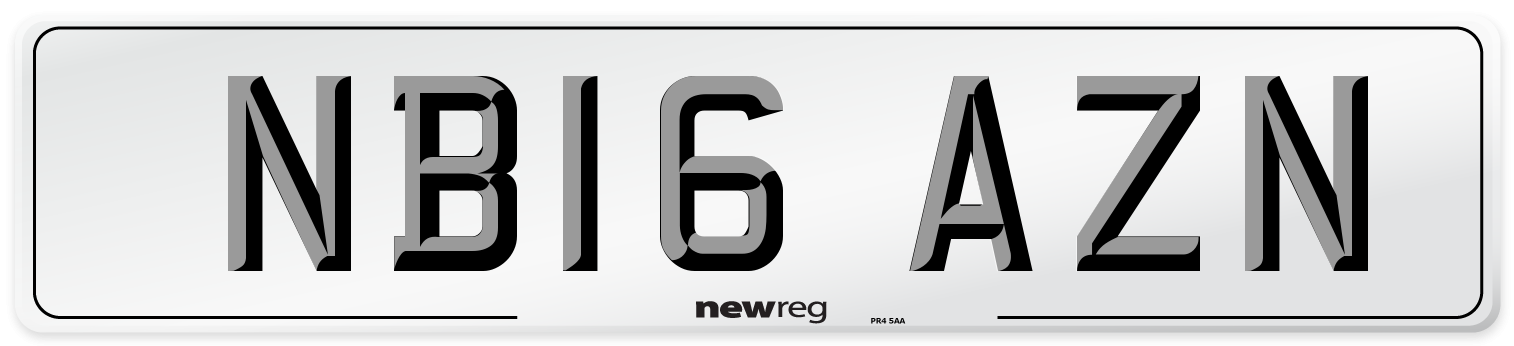NB16 AZN Number Plate from New Reg